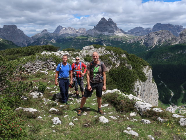 Andreas, Josef und Frank zwischen Via Mazzorana-Adler und Monte Pop&eacute;na Basso