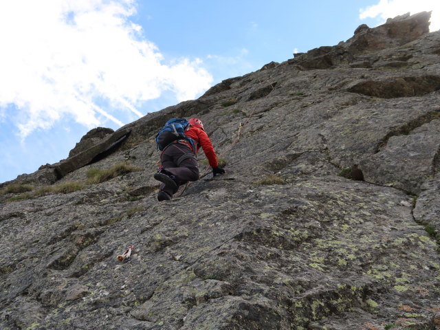 Sauspitze-Westgrat: Werner in der 1. Seill&auml;nge