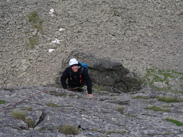 Sauspitze-Westgrat: Frank in der 2. Seill&auml;nge