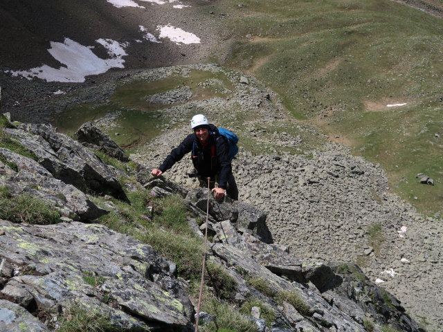 Sauspitze-Westgrat: Frank in der 4. Seill&auml;nge