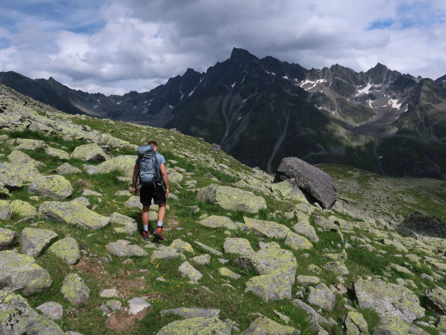 Christoph zwischen Wildn&ouml;rderer und Smaragdsee (26. Juli)