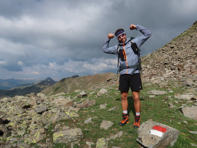 Christoph zwischen Nauderer Hennesiglspitze und Langtauferer H&ouml;henweg (28. Juli)