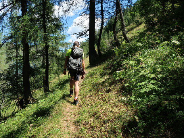 Ronald zwischen Unterem Rotg&uuml;ldensee und Gfererkar (10. Aug.)