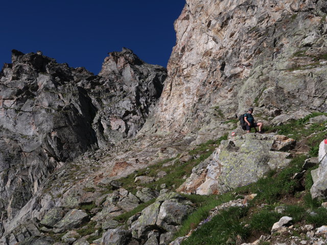 Ronald zwischen Oberem Rotg&uuml;ldensee und Wastlkarscharte (11. Aug.)