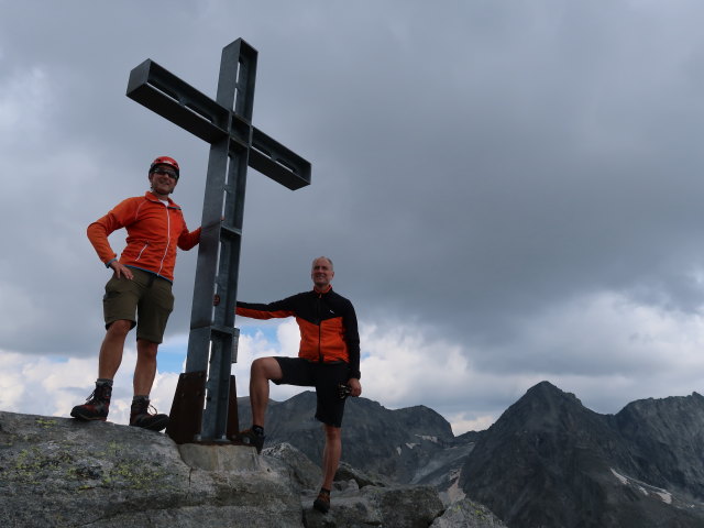 Ich und Frank auf der Gr&uuml;ne-Wand-Spitze, 2.946 m (31. Aug.)