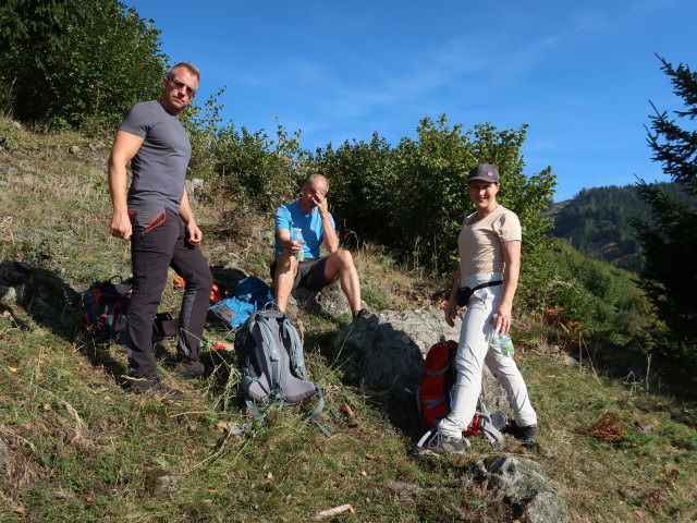 Mario, Frank und Melanie zwischen Pogier und Bayerlh&uuml;tte