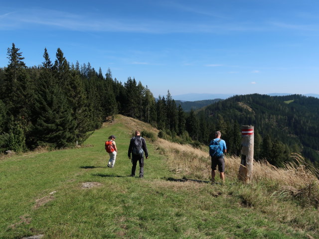 Melanie, Mario und Frank zwischen Z&ouml;berer H&ouml;he und Schreinerkogel