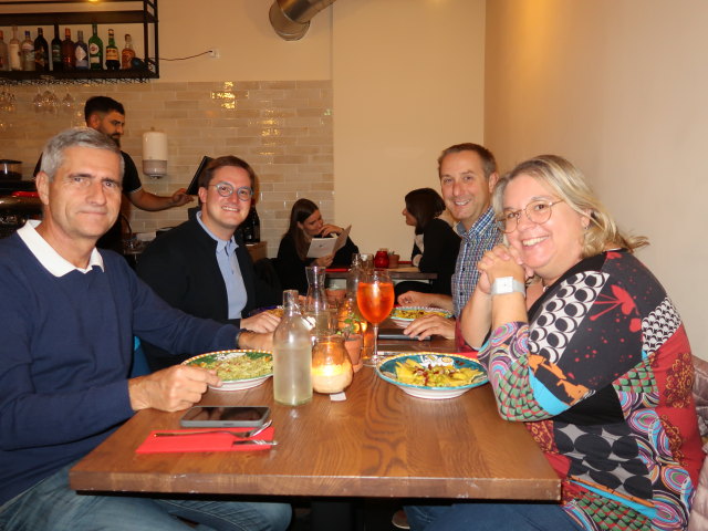 Friedrich, Jakob, ich und Doris im Matteo