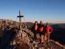 Melanie, Frank und ich am Buchbergkogel, 1.700 m (16. Nov.)