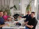 Ich, Mama, Papa und Markus in Markus Wohnung (10. Feb.)