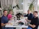 Ich, Mama, Papa und Markus in Markus Wohnung (10. Feb.)