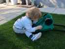 Nils im Garten meiner Eltern
