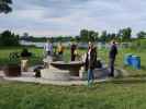 Andreas, ?, ?, Iris und ? auf der Donauinsel
