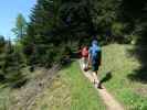 Melanie und Frank zwischen Aussichtsplattform Hollerberg und Hochplettspitz