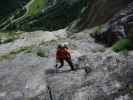 Klostertaler Klettersteig: Carmen im Abschnitt 4 'Dirty Shoe Corner'