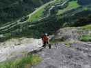 Klostertaler Klettersteig: Carmen im Abschnitt 4 'Dirty Shoe Corner'