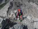 Arlberger Klettersteig: Angela zwischen Wei&szlig;schrofenspitze und Lisunspitze (19. Juli)