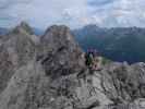 Arlberger Klettersteig: Angela zwischen Lorfekopf und Knoppenjochspitze (19. Juli)