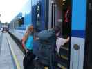 Nils und Sabine im Bahnhof Semmering, 896 m