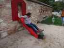 Sabine und Nils am Abenteuerspielplatz