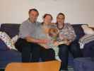 Ich, Sabine, Nils und Ursa in unserer Wohnung