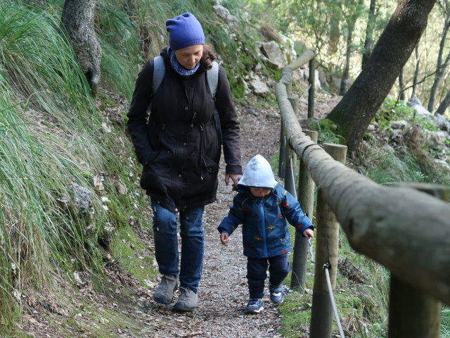 Sabine und Nils im Reserva Park Puig de Galatz&oacute; (22. Nov.)