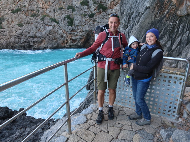 Ich, Nils und Sabine zwischen Torrent de Pareis und Port de Sa Calobra (26. Nov.)