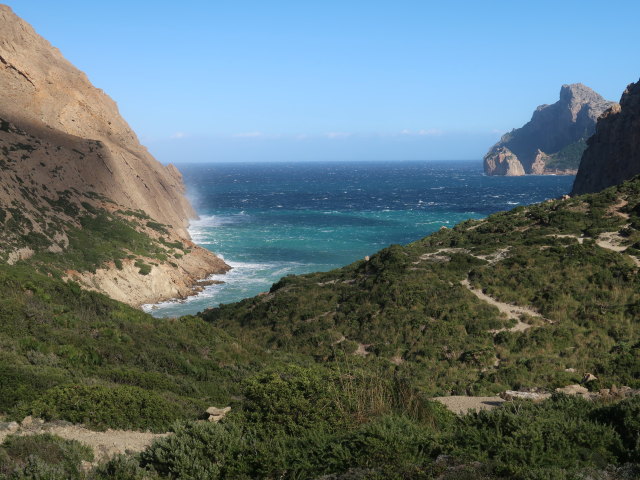 Cala B&oacute;quer vom Coll del Moro aus (27. Nov.)