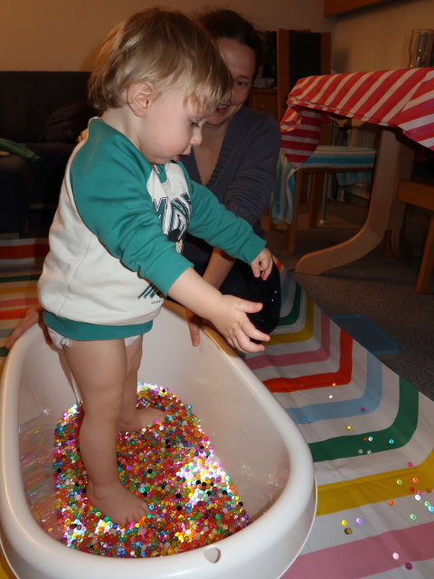 Nils und Sabine in unserer Wohnung