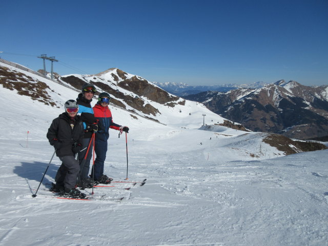 Melanie, Frank und ich auf der Piste 'Gipfelbahn - Steinkar'