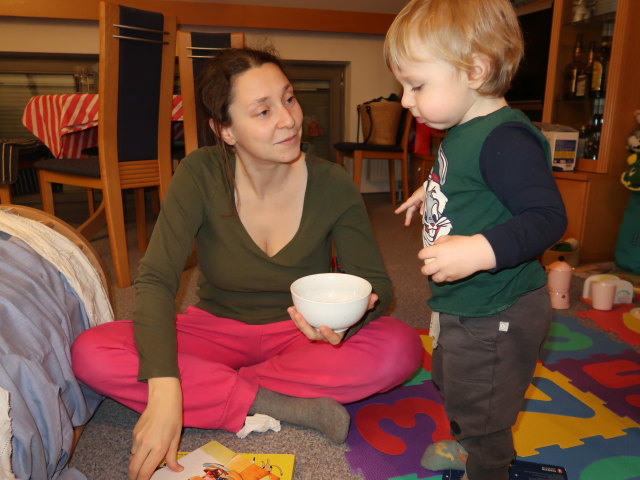 Sabine und Nils in unserer Wohnung