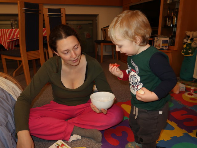Sabine und Nils in unserer Wohnung