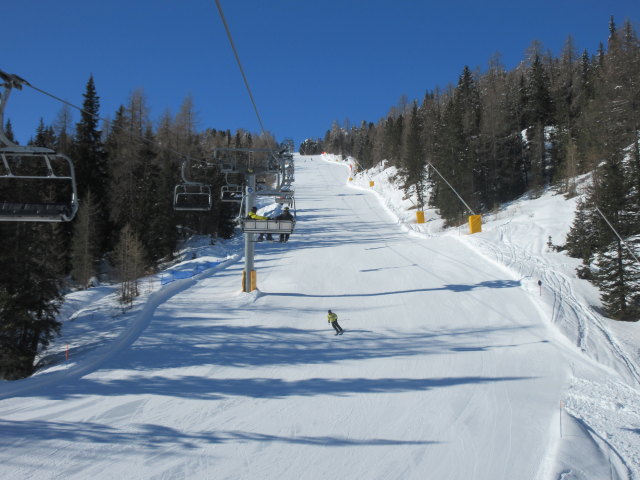 Piste Rutort von der Sesselbahn Campolongo aus (18. M&auml;rz)