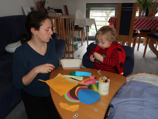Sabine und Nils in unserer Wohnung