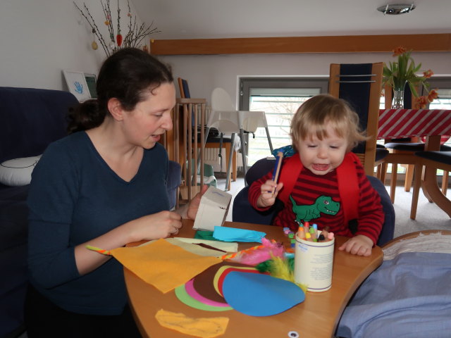 Sabine und Nils in unserer Wohnung