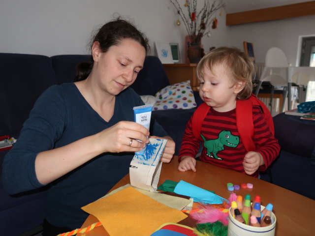 Sabine und Nils in unserer Wohnung