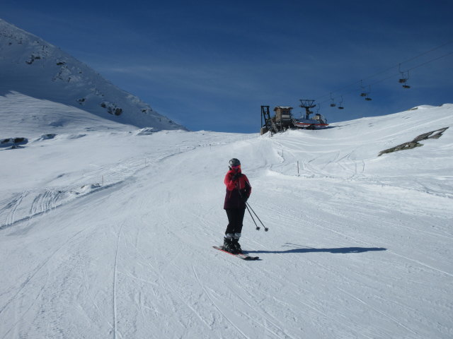 Melanie auf der Medelzabfahrt