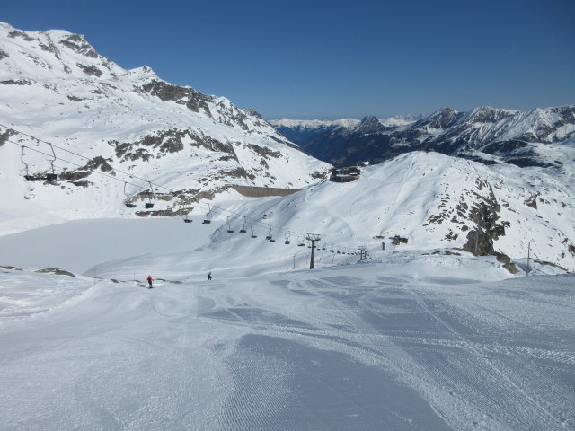 Frank und Melanie auf der Medelzabfahrt