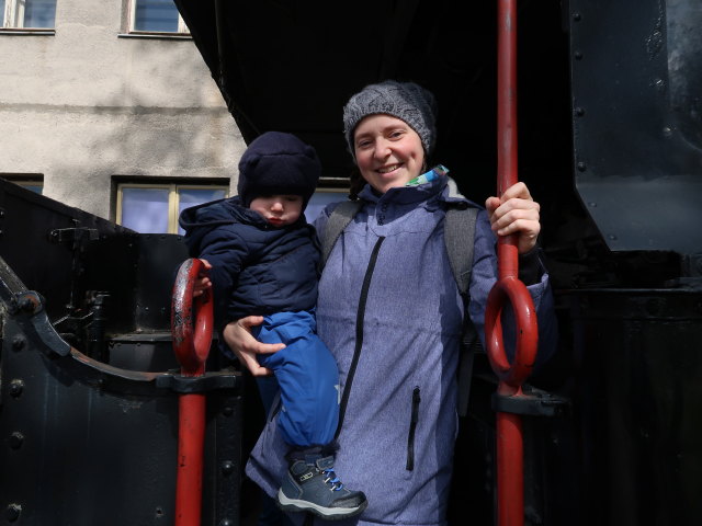 Nils und Sabine in der &Ouml;BB 58.744