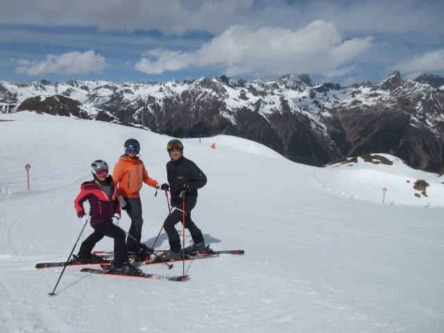 Melanie, ich und Frank auf der Piste 5 (21. Apr.)