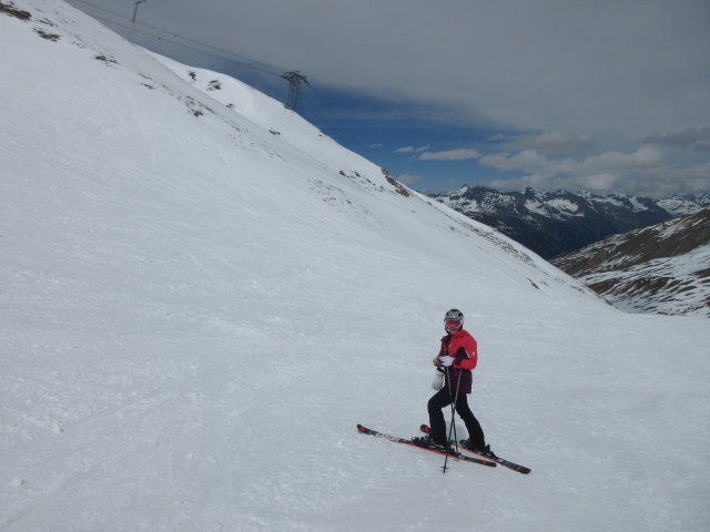 Melanie auf der Skiroute 42 (21. Apr.)