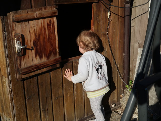 Nils im Garten meiner Eltern
