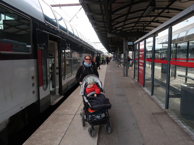 Sabine und Nils in der Roskilde Station (18. Mai)