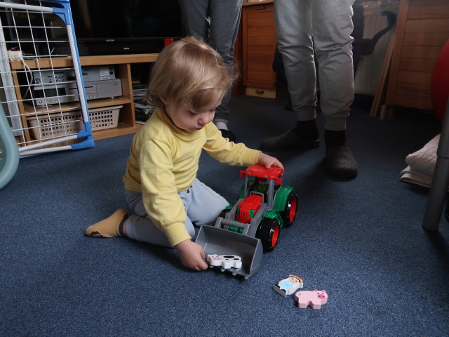 Nils, Mama und Papa im Haus meiner Eltern