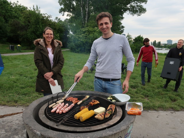 Iris, Andreas, ? und ? auf der Donauinsel