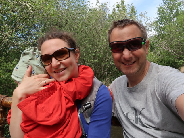 Nils, Sabine und ich im Sommerland Sj&aelig;lland in N&oslash;rre Asmindrup (18. Mai)