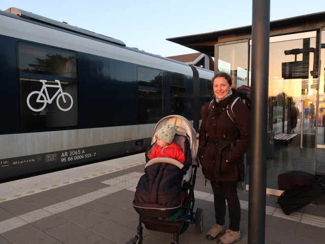 Nils und Sabine in der Viborg Station, 31 m (21. Mai)