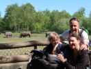 Nils, Sabine und ich bei den Breitmaulnash&ouml;rnern im Givskud Zoo in Give (20. Mai)