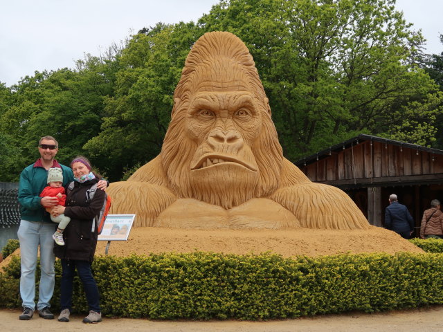 Ich, Nils und Sabine im Skulpturparken Blokhus (24. Mai)