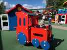 Nils am LEGO Duplo Peppa Pig Playground im Legoland Billund Resort (26. Mai)